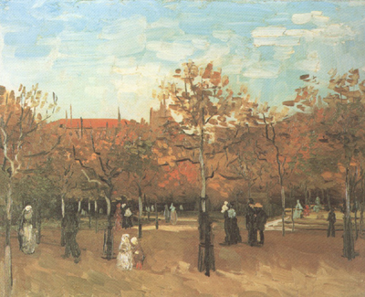 The Bois de Boulogne with People Walking (nn04)